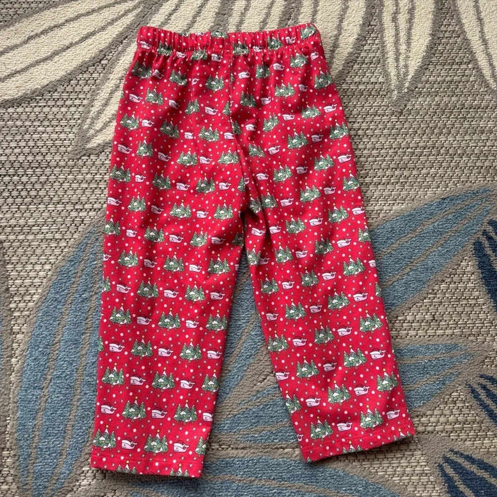 Vineyard Vines Toddler Holiday Christmas Santa Winter Whale Pajama Pants Size 3T